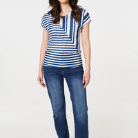 Striped Short Sleeve Relaxed T-Shirt