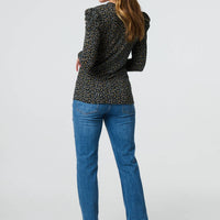 Ditsy Floral Ruffled Long Sleeve Top