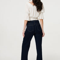 Textured Bardot Ruched Crop Top