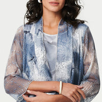 Tie Dye Semi Sheer Crochet Waterfall Top