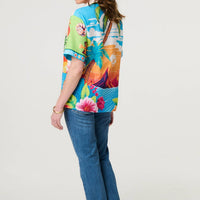 Tropical Print Short Sleeve Shirt