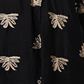 Embroidered Pleat 3/4 Sleeve Blouse