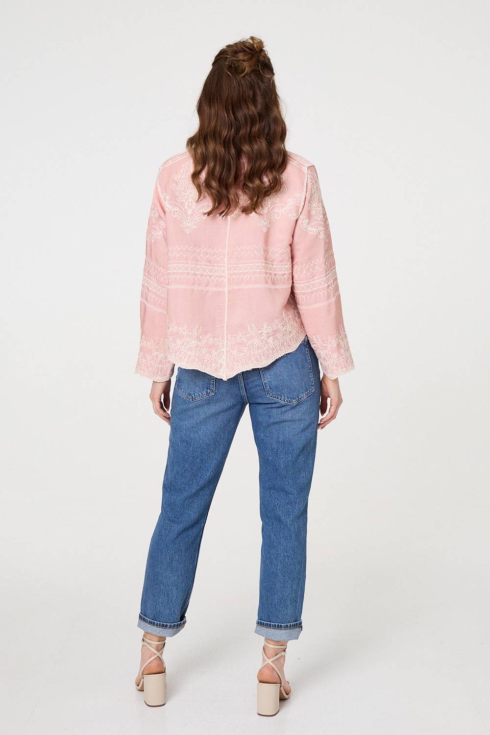 Embroidered Texture Long Sleeve Shirt