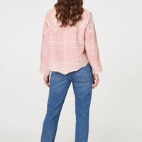 Embroidered Texture Long Sleeve Shirt