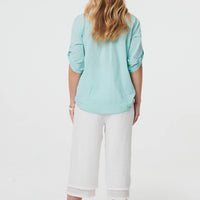 Broderie Anglaise Button Front Blouse