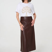 Sparkly Graphic Print Short Sleeve Top