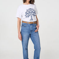 Sparkly Graphic Print Short Sleeve Top