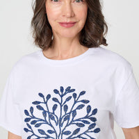 Sparkly Graphic Print Short Sleeve Top