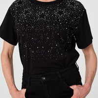 Sparkly Star Print Short Sleeve T-Shirt
