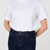 Sparkly Star Print Short Sleeve T-Shirt