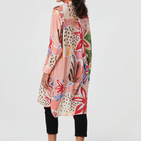 Abstract Longline Relaxed Shirt Dress