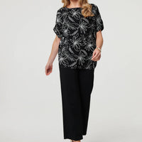 Floral Relaxed Short Sleeve Top