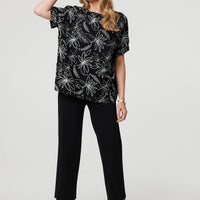 Floral Relaxed Short Sleeve Top