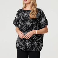 Floral Relaxed Short Sleeve Top