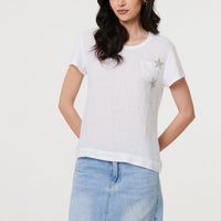 Metallic Star Detail Relaxed T-Shirt