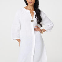Longline 3/4 Sleeve Knee Length Tunic
