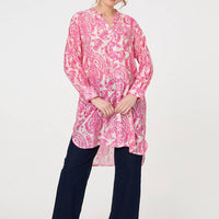 Paisley Print Relaxed Longline Shirt