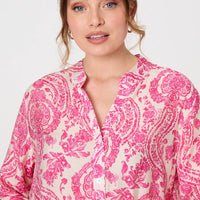 Paisley Print Relaxed Longline Shirt