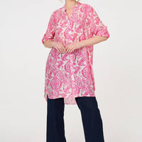 Paisley Print Relaxed Longline Shirt