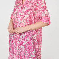 Paisley Print Relaxed Longline Shirt