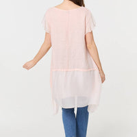 Cap Sleeve Relaxed Longline Tunic Top