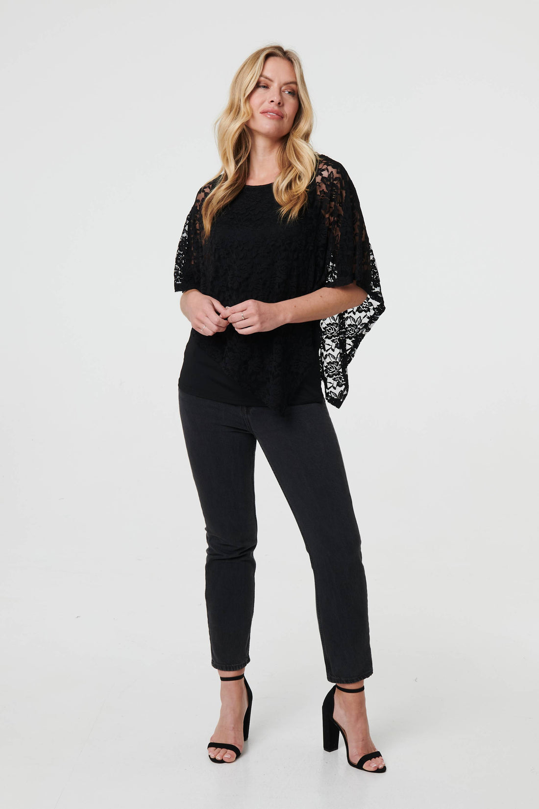 Floral Lace Asymmetric Layered Top