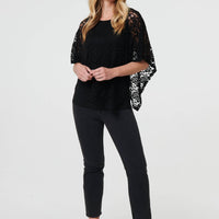Floral Lace Asymmetric Layered Top