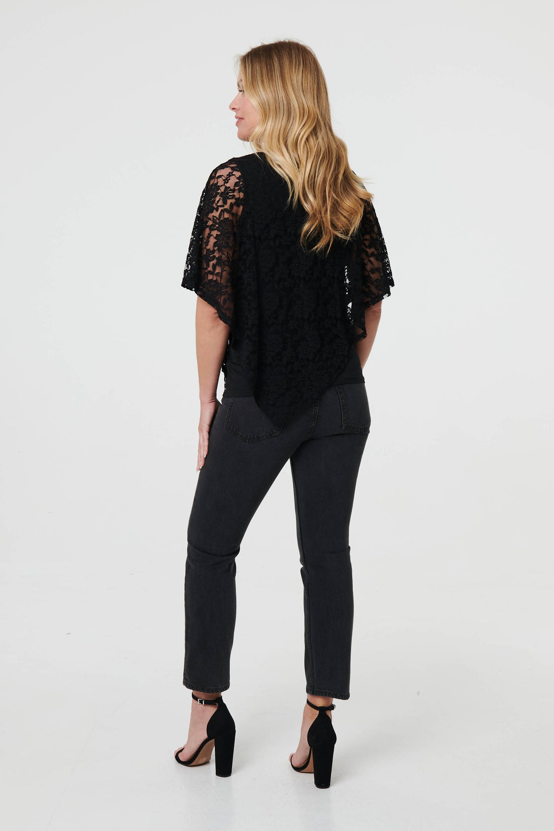 Floral Lace Asymmetric Layered Top