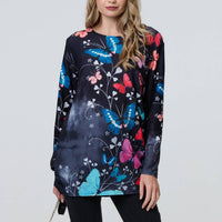 Butterfly Print Diamante Detail Tunic