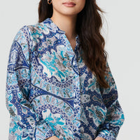 Paisley Long Sleeve Tunic Shirt