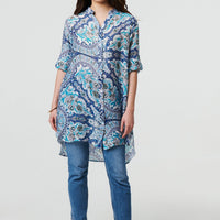 Paisley Long Sleeve Tunic Shirt