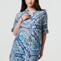 Paisley Long Sleeve Tunic Shirt