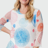 Printed Semi Sheer Layered Relaxed Tunic
