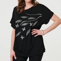 Sparkly Embellished Relaxed T-Shirt