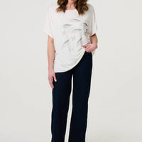 Sparkly Embellished Relaxed T-Shirt