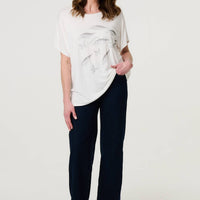 Sparkly Embellished Relaxed T-Shirt