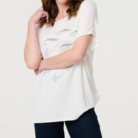 Sparkly Embellished Relaxed T-Shirt