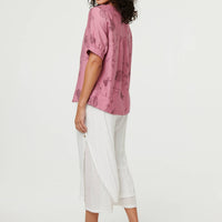 Floral Short Puff Sleeve Blouse Top