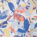 Leaf Print Relaxed Short Sleeve Blouse