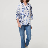 Floral Sequin Embellished Blouse Top