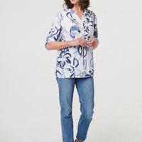Floral Sequin Embellished Blouse Top