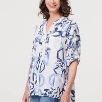 Floral Sequin Embellished Blouse Top