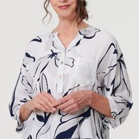 Floral Sequin Detail Relaxed Blouse