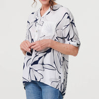 Floral Sequin Detail Relaxed Blouse