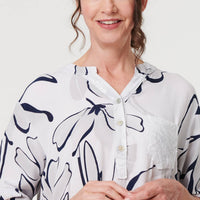 Floral Sequin Detail Relaxed Blouse