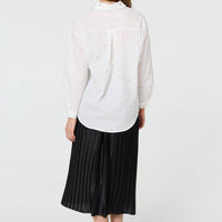 Heart Embroidered Long Sleeve Shirt