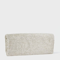 Silver Beaded Clutch
