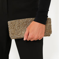Gold Beaded Clutch
