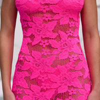Valentina Mini Dress Neon Pink